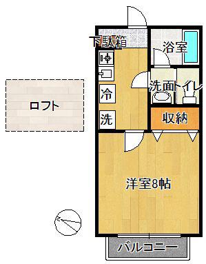 エスパーダ石神井公園弐番館(1K/2階)の間取り写真