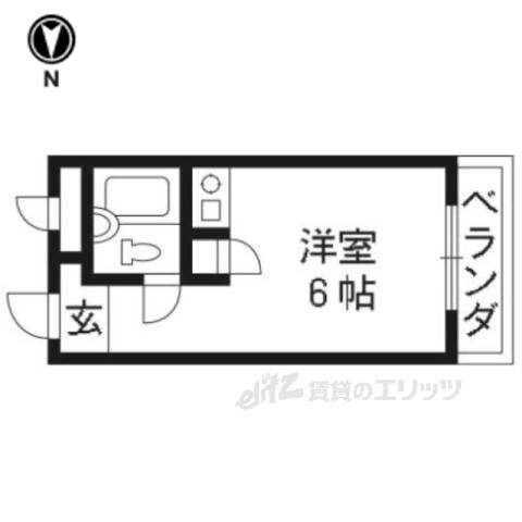 朝日プラザ鴨川Ⅱ(ワンルーム/3階)の間取り写真