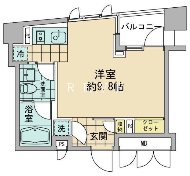 AZ日本橋人形町(ワンルーム/5階)の間取り写真
