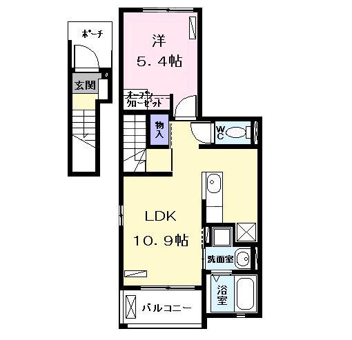 AZガーデン・スクエア I(1LDK/2階)の間取り写真