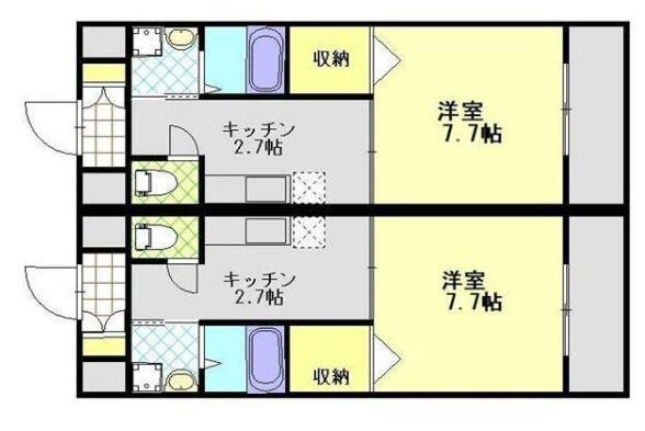 ソラテリエ春木(1K/11階)の間取り写真