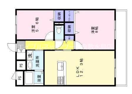 ファーストメゾン(2LDK/2階)の間取り写真