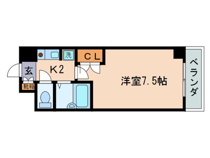 アイランド小野山(1K/1階)の間取り写真