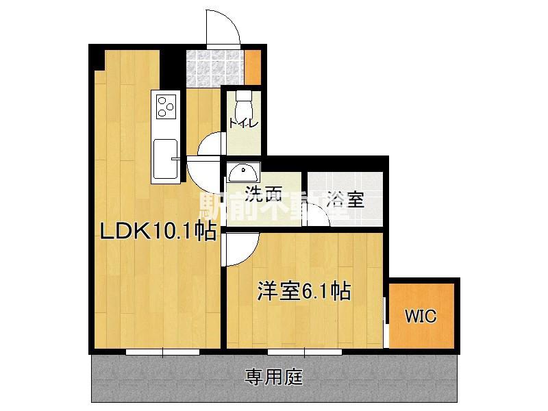 西新ステラレジデンス(1LDK/1階)の間取り写真