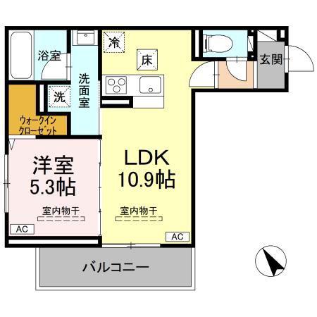 D-LUMINARE A(1LDK/1階)の間取り写真