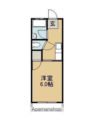 田中アパート(1K/1階)の間取り写真