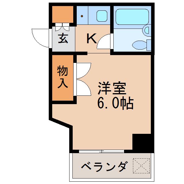 サンライフ新栄(1K/2階)の間取り写真