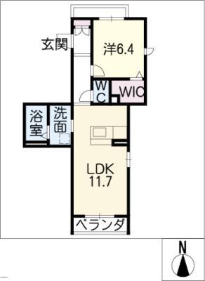 ヴィータセレーナ堂坂(1LDK/3階)の間取り写真