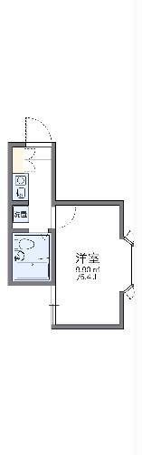 レオパレス西六郷(1K/1階)の間取り写真