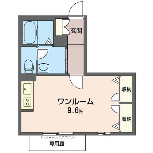 パレスエルクレアII(ワンルーム/1階)の間取り写真