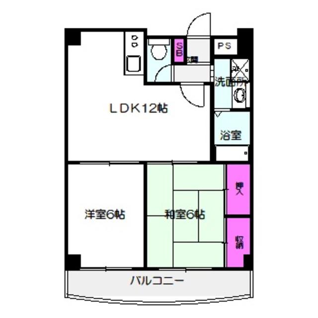 カサパルチダ(2LDK/4階)の間取り写真