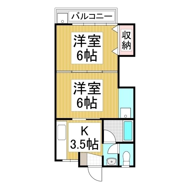 リバーサイド小伝馬(2K/3階)の間取り写真