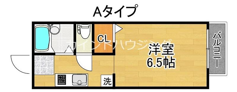 ミサキパークハイランド(1K/1階)の間取り写真