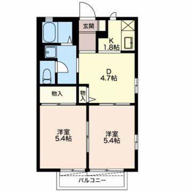 サンモール柿田川(2DK/1階)の間取り写真