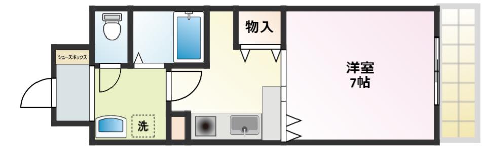 ポコアポコ明石鍛治屋町5番館(1K/3階)の間取り写真