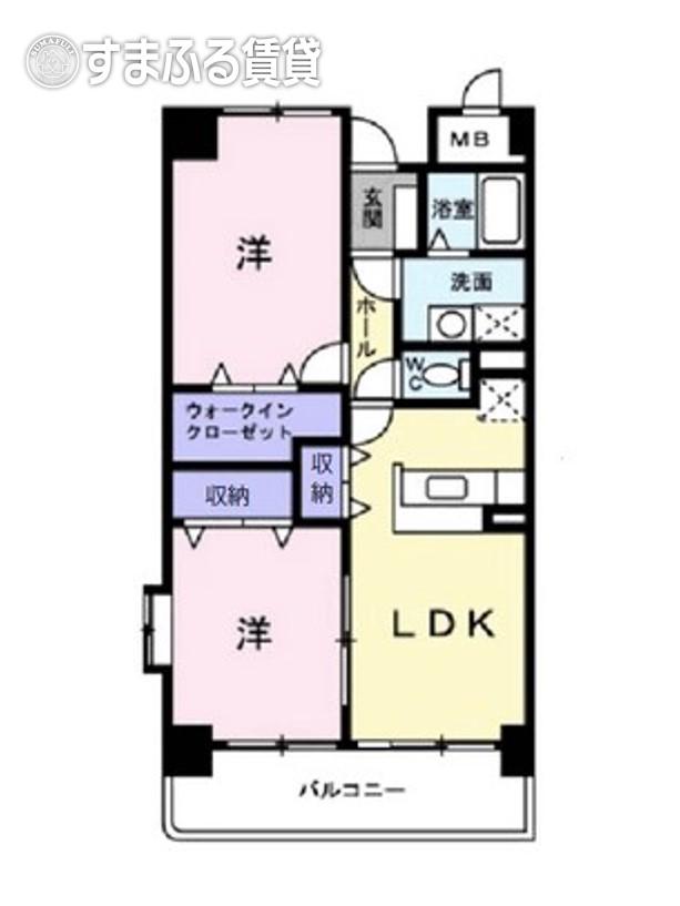 アネックスマンション(2LDK/2階)の間取り写真