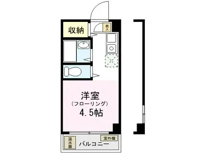 レジデンスカープ八王子(ワンルーム/4階)の間取り写真