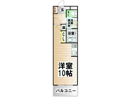 S-FORT神戸神楽町(ワンルーム/7階)の間取り写真