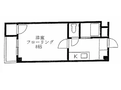 ツリガミ海老江ツインビルパートII(1K/1階)の間取り写真