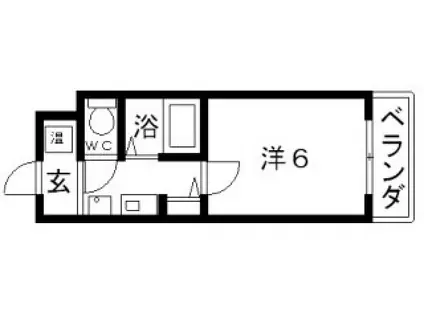 エスポワール昭和町(1K/7階)の間取り写真