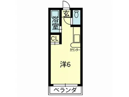 ロフティTOROKU(ワンルーム/1階)の間取り写真
