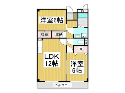 LIMPIA畑田(2LDK/2階)の間取り写真