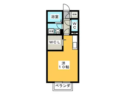 伊賀鉄道伊賀線 桑町駅 徒歩13分 2階建 築16年(ワンルーム/2階)の間取り写真