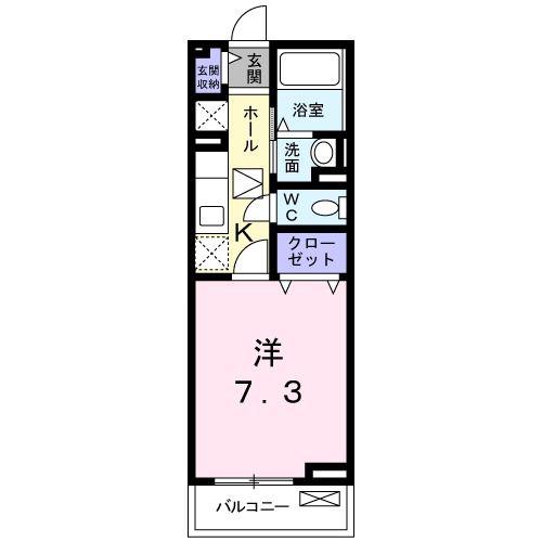 ツェントルム(1K/1階)の間取り写真