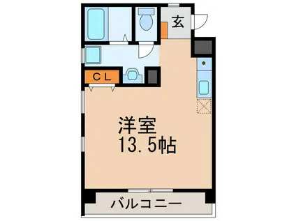 RISE(ワンルーム/5階)の間取り写真