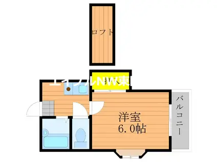 西川原第3レジデンス(1K/2階)の間取り写真