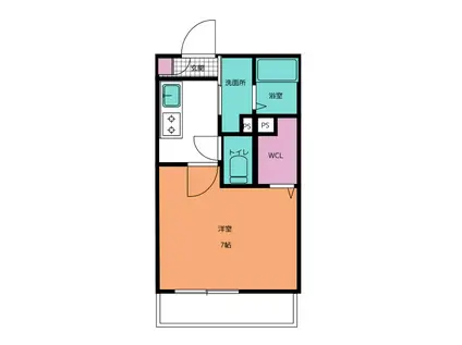 アール柚木(1K/3階)の間取り写真