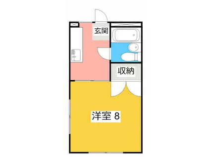 ニワハイツ(1K/1階)の間取り写真