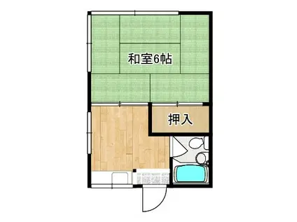 いずみ荘(1K/2階)の間取り写真