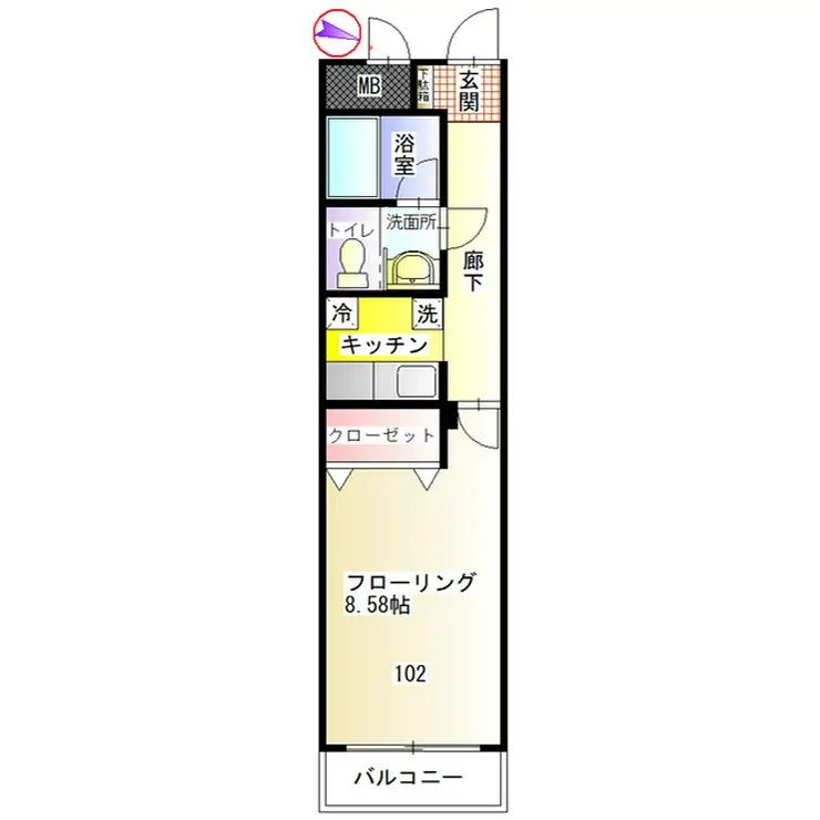 メゾンラフィーネ 1階階 間取り