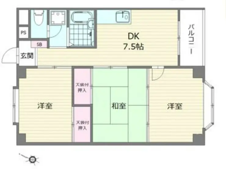 ニューブライトマンション 2階階 間取り