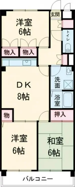 ディラヴェール田柄 3階階 間取り