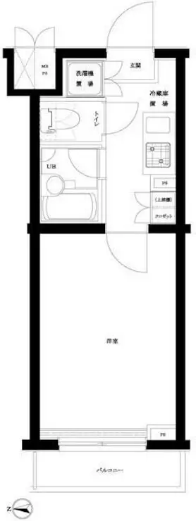 ルーブル早稲田六番館 2階階 間取り
