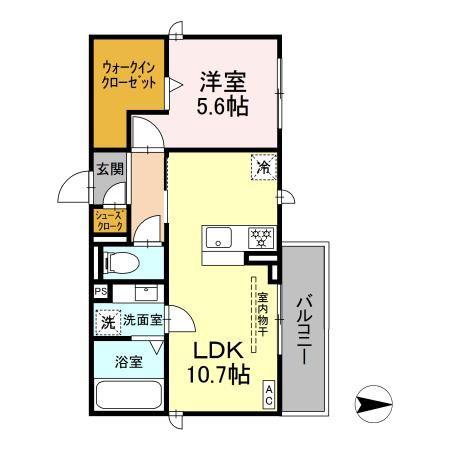 SOUWA(1LDK/3階)の間取り写真