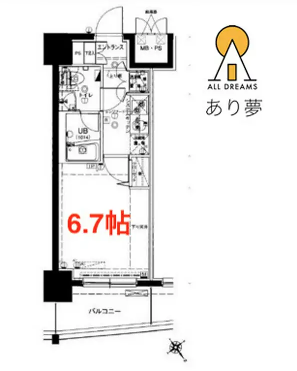 グランフォース横浜伊勢佐木町 4階階 間取り