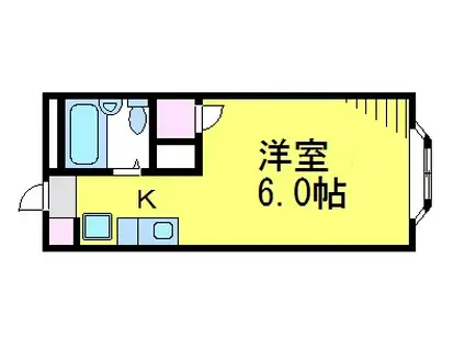 コートハピネス(ワンルーム/1階)の間取り写真