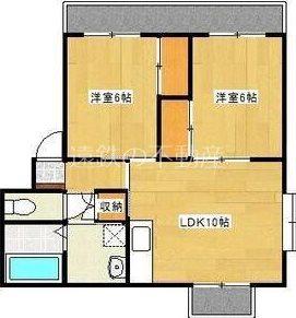 わだちハイツ(2LDK/2階)の間取り写真