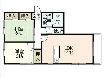 フレマリール恵夢参番館(2LDK/2階)の間取り写真