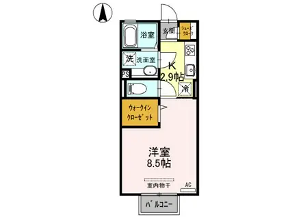 ヴェネレ/イルソーレ ヴェネレ(1K/2階)の間取り写真