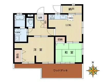 クレッセント奥沢(2LDK/1階)の間取り写真