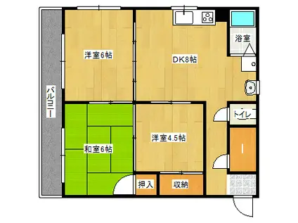 太田川マンション(3DK/3階)の間取り写真
