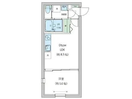 レオーネ早稲田(1LDK/1階)の間取り写真
