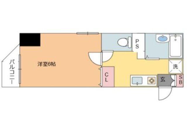 タウンコートパル(1K/5階)の間取り写真