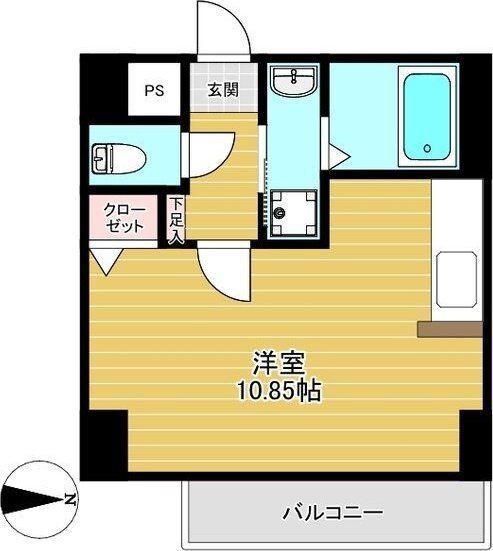 エルフ上杉(ワンルーム/1階)の間取り写真