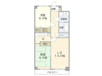 ルグラン東葛西(2LDK/2階)の間取り写真