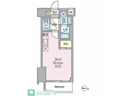 HY S MINOWA II(ワンルーム/3階)の間取り写真